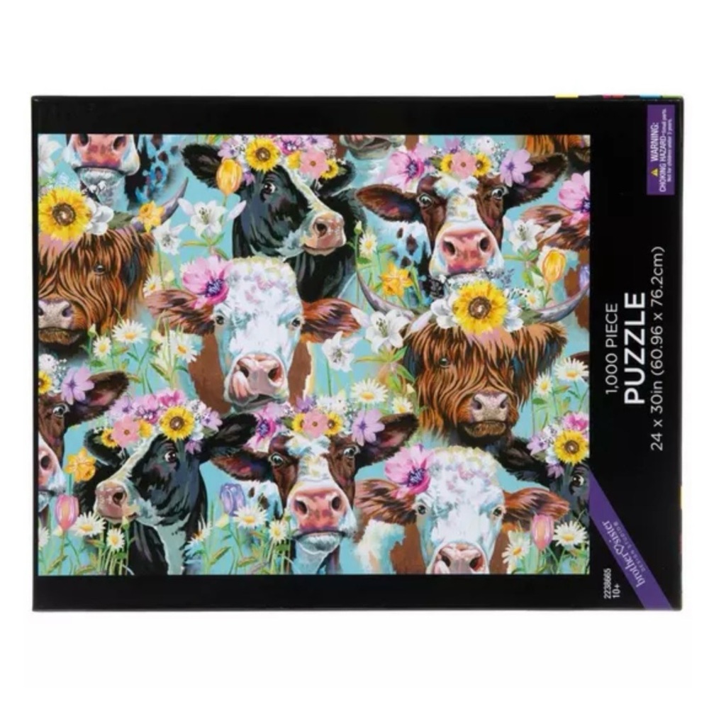 Floral Cows 1000 Piece Puzzle